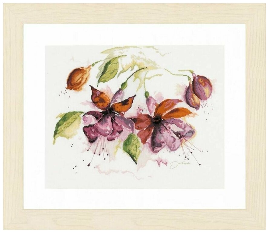 Набор для вышивания Lanarte "Фиолетовые цветы", 39x49 см