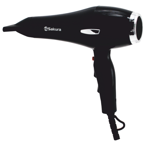 Фен Sakura SA-4038, черный фен babyliss bab6510ire 2400 вт 2 скорости 4 температурных режима 2 насадки