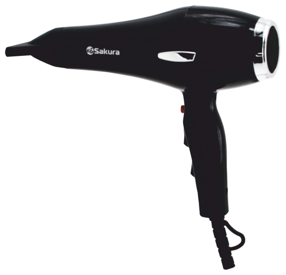 Фен электро SAKURA SA-4038BK Professional 2400Вт 4 темп.режима 2 скор. 2 конц.