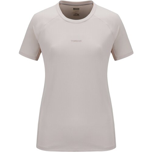 фото Беговая футболка toread, силуэт прилегающий, размер xs, бежевый