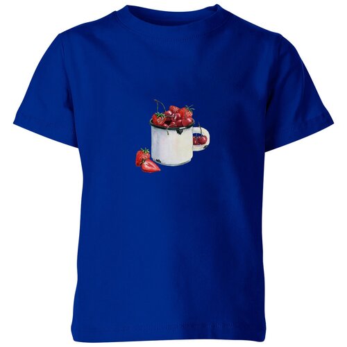 Детская футболка «Кружка ягод» (164, темно-розовый)