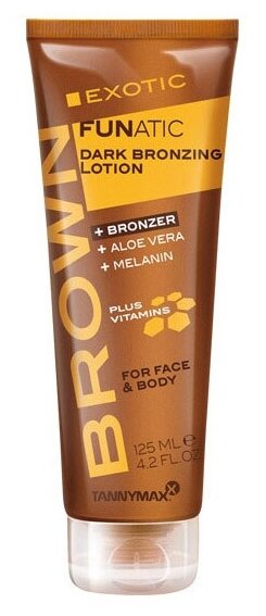 Tannymaxx, Exotic Funatic Dark Bronzing Lotion / крем-ускоритель для загара с бронзатором тройного действия, 125 мл