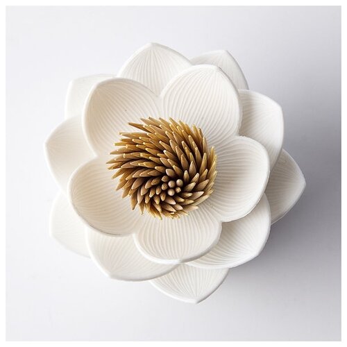 фото Подставка для зубочисток qualy lotus белый