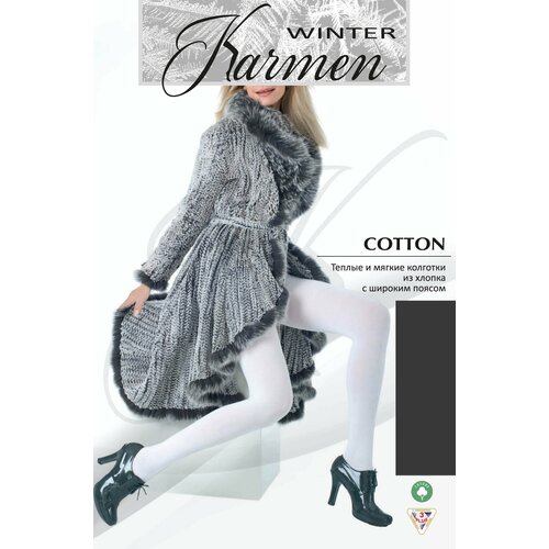 фото Колготки karmen cotton, 250 den, размер 5, серый