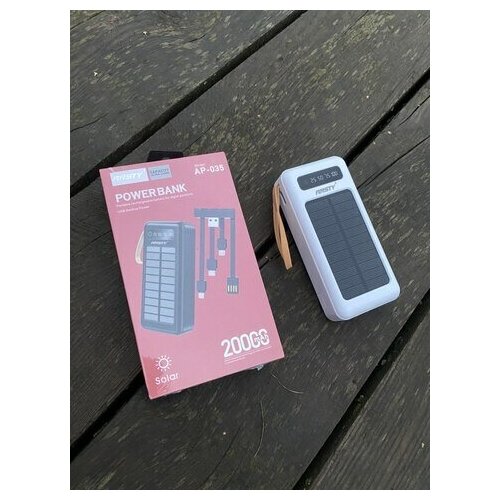 Портативный аккумулятор Powerbank с солнечной батареей ANSTY 20000 mah черный 219900₽