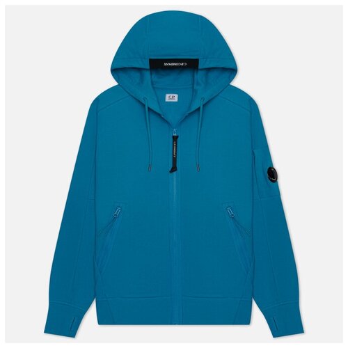 Мужская толстовка C.P. Company Zipped Hoodie Diagonal Raised Fleece голубой, Размер S