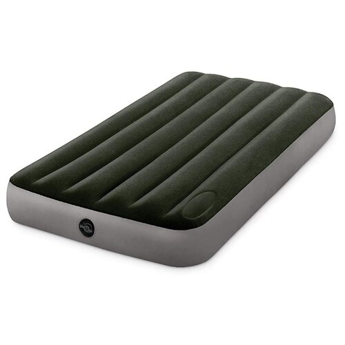 фото Матрас флок intex dura-beam downy airbed, 64761, 99х191х25см со встроенным ножным насосом