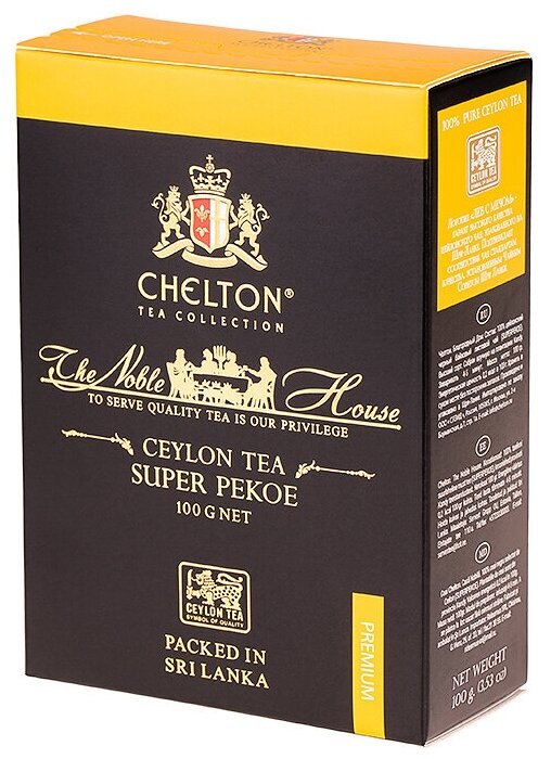 Чай черный листовой Chelton Благородный дом Super Pekoe, 100 г - фотография № 1