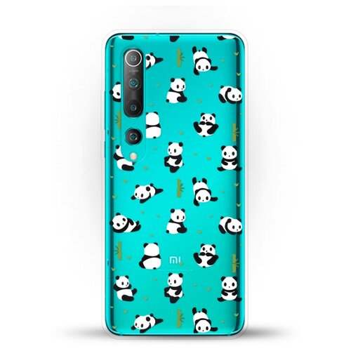 фото Силиконовый чехол панды на xiaomi mi 10 andy & paul
