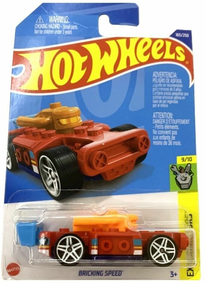 Машинка Hot Wheels коллекционная (оригинал) BRICKING SPEED красный/оранжевый