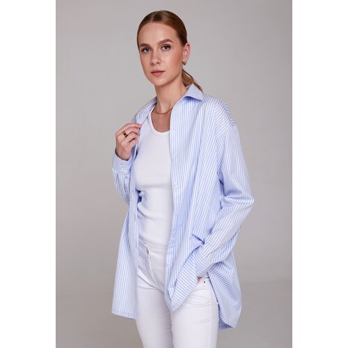 фото Рубашка irina egorova, размер 40-42, голубой