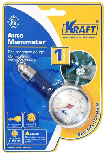 Манометр аналоговый Kraft KRAFT KT830002 | цена за 1 шт