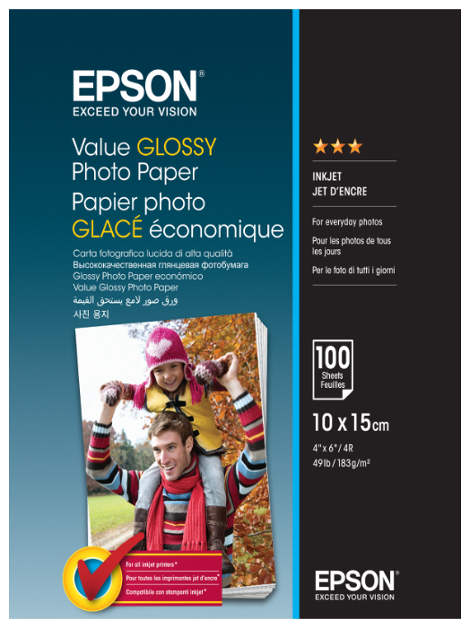 Бумага A6 100 шт. Epson Value Glossy Photo Paper