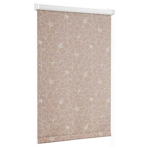 фото Рулонная штора с направляющими струнами sola сантайм металлик камелия бежевый