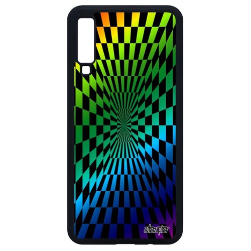 фото Чехол на samsung galaxy a7 2018, "иллюзия шахмат" графика квадраты utaupia