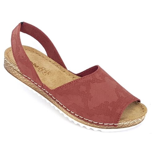 фото Босоножки из натуральной кожи inblu vo-3a бордового цвета (размер 36 / 22см)