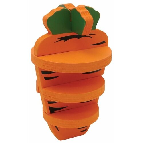 Игрушка для грызунов деревянная ROSEWOOD 3D Морковь, оранжевая, 14см (Великобритания)