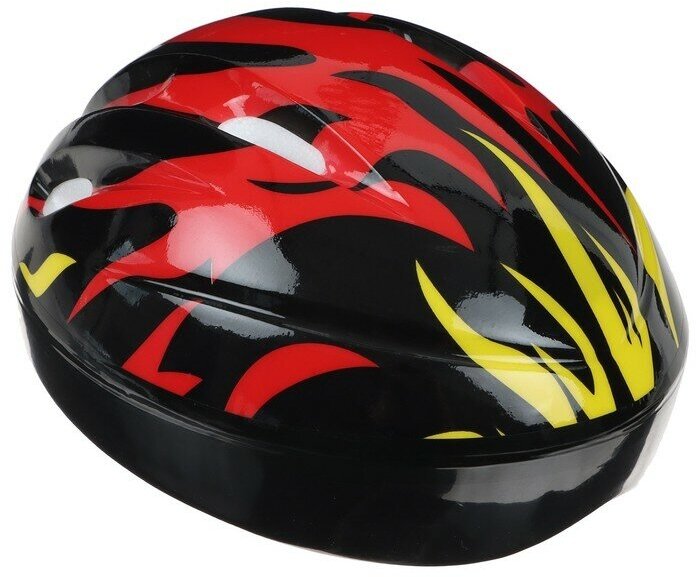 Шлем защитный детский OT-H6, размер S, обхват 52-54 см, цвет чёрный