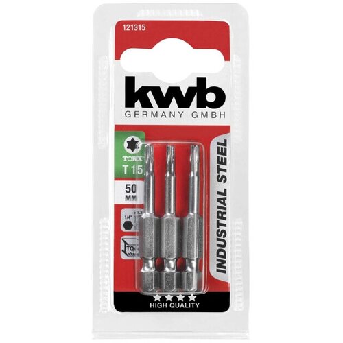 Бита kwb torx15 50мм 3шт бита kwb ph1 50мм 3шт