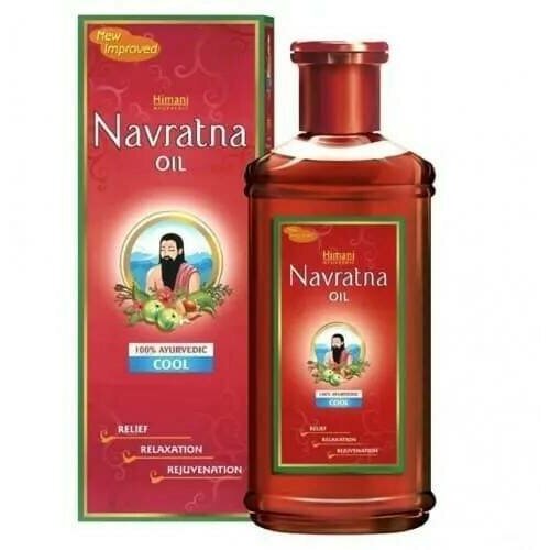 Массажное масло Навратна 200 мл с охлаждающим эффектом / Navratna Oil Herbal Cool Oil
