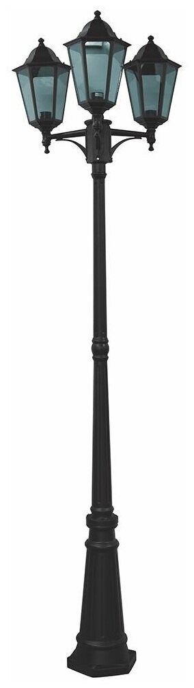 Светильник садово-парковый Feron 6215/PL6215 столб 3*100W E27 230V, черный