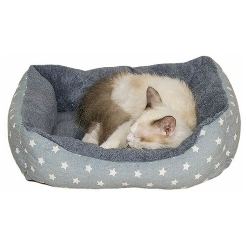 Лежак для животных мягкий теплый лежак для собак родные места премиум 1 кот персик размер 43х38х15см