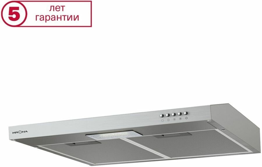 Вытяжка козырьковая Krona Jessica slim PB 500, управление кнопочное, нержавеющая сталь [00020264]