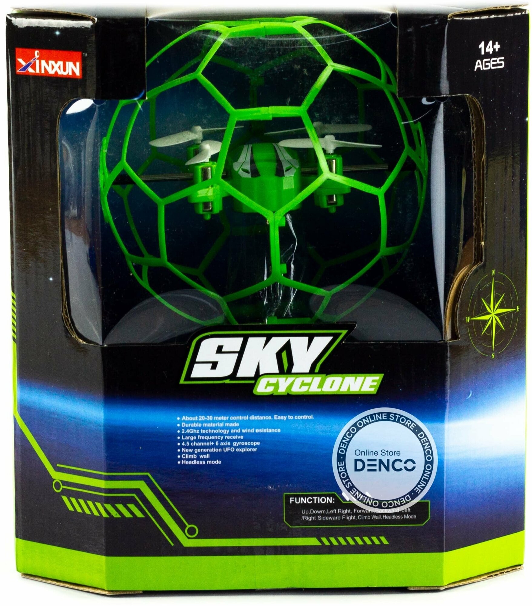 Радиоуправляемый летающий шар Sky cyclone X71, 2.4 GHz / Микс