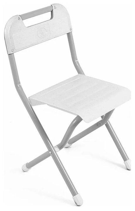Детский складной стульчик со спинкой дэми ССД02/серебристый