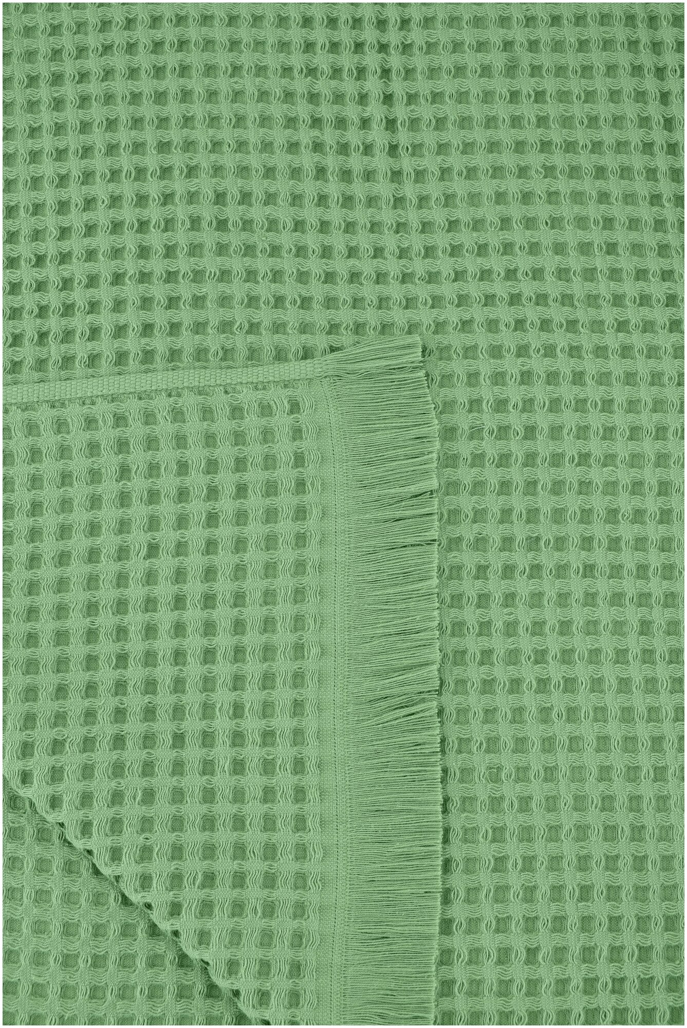 Полотенце LINENS WAFFLE 70х140/350 г/м2, зеленый - фотография № 2