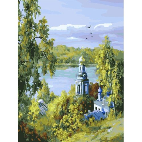 Картина по номерам Церковь у реки 40х50 см Art Hobby Home