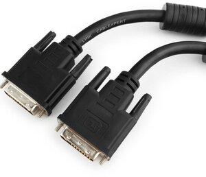 Кабель Cablexpert DVI-D dual link , 25M/25M, 3.0м, черный, феррит. кольца