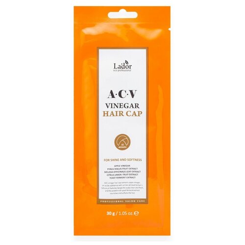 фото Маска-шапка для волос с яблочным уксусом lador avc vinegar hair cap 1 шт la'dor