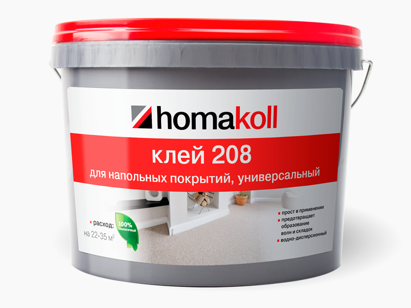 Клей Homakoll 208 для гибких напольных покрытий универсальный 7 кг