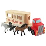 Игровой набор Melissa & Doug Horse Carrier Wooden Vehicles 4097 - изображение
