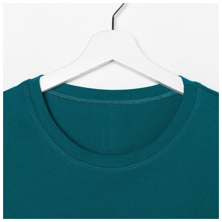 Комплект женский (футболка,шорты), цвет малахит, размер 48 - фотография № 13