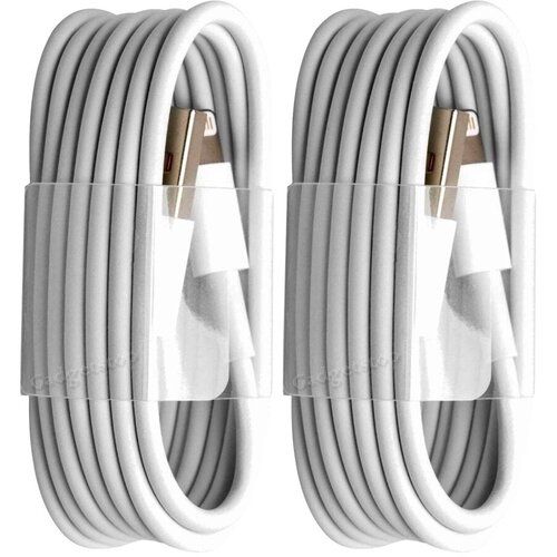 Кабель для зарядки айфона 2 шт, шнур USB Lightning, провод для зарядки iphone, ipad, длина 1м
