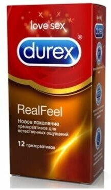 751 Durex Real Feel, 12 шт. Презервативы максимально естественные ощущения. Упаковка по 12 шт.