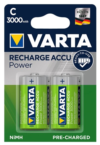 Аккумулятор VARTA LR14 (C) BL2 Ni-MH 3000mAh