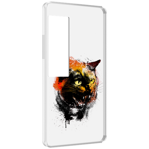Чехол MyPads сиамский кот для Meizu Pro 7 Plus задняя-панель-накладка-бампер