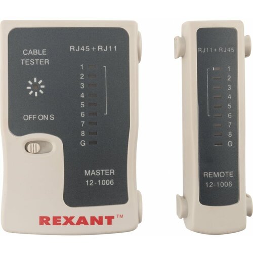 Тестер кабеля RJ-45+RJ-11 REXANT HT-C004 TL-468 комплект 2 штук тестер сетевой ns 468 exegate для rj 45 rj 11 rj 12