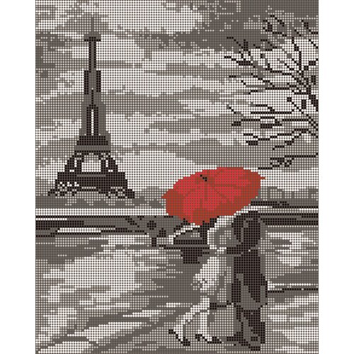 Вышивка бисером картины Парижская набережная 30*24см
