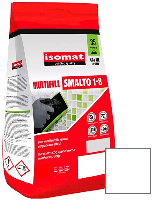 Затирка полимерцементная Isomat Multifill Smalto 1-8 01 Белая 2 кг