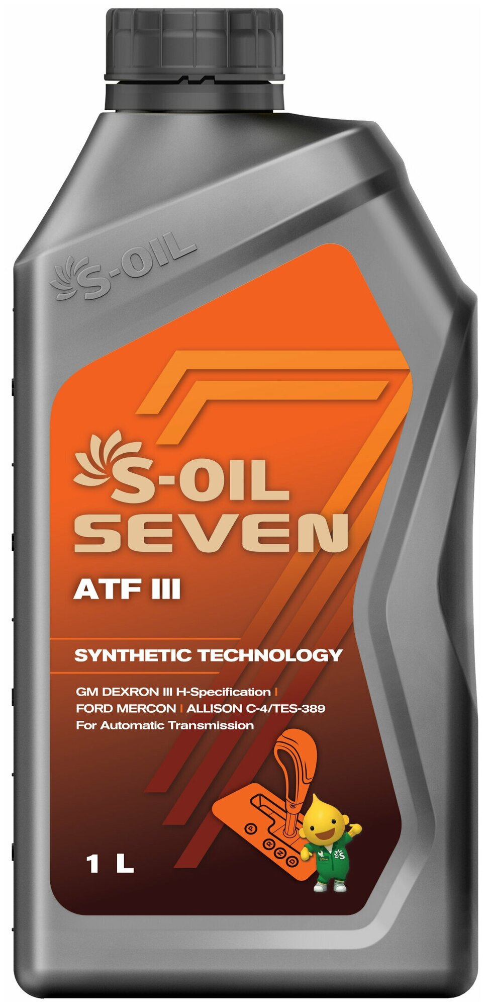 Масло трансмиссионное S-Oil Seven ATF III 1 л синт.