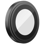 Защитное стекло на камеру BlueO Camera lens Armor metal для iPhone 15 Pro Max 3 шт. Black (+installer) - изображение