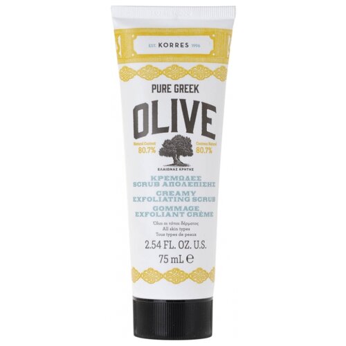 фото KORRES скраб для лица Olive creamy exfoliating scrub 75 мл