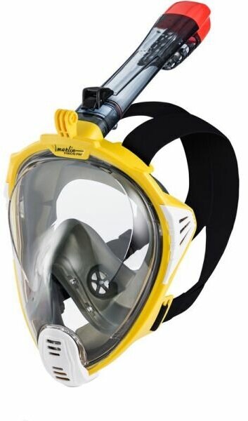 Маска для снорклинга Marlin Vision Pro GoPro, желтая, S-M