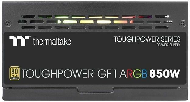 Блок питания Thermaltake Toughpower GF1 ARGB, 850Вт, 140мм, черный, retail [ps-tpd-0850f3fage-1]