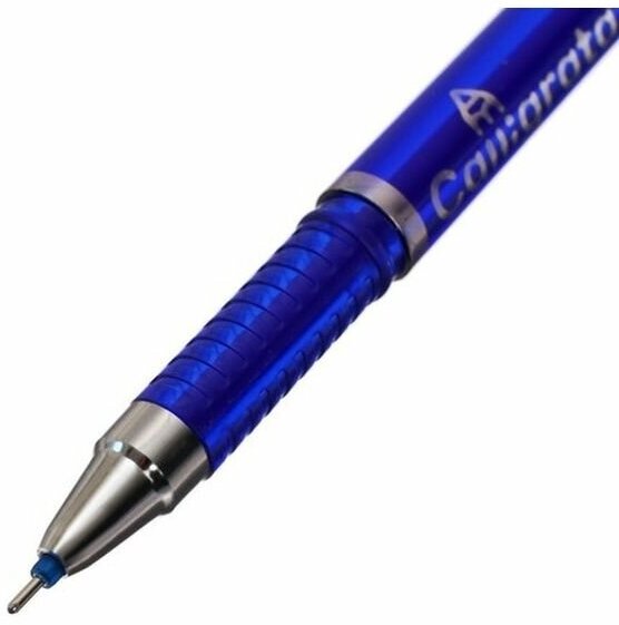 Набор ручка гелевая со стираемыми чернилами, пишущий узел 0.5 мм, чернила синие+9 синих стержней - фотография № 8