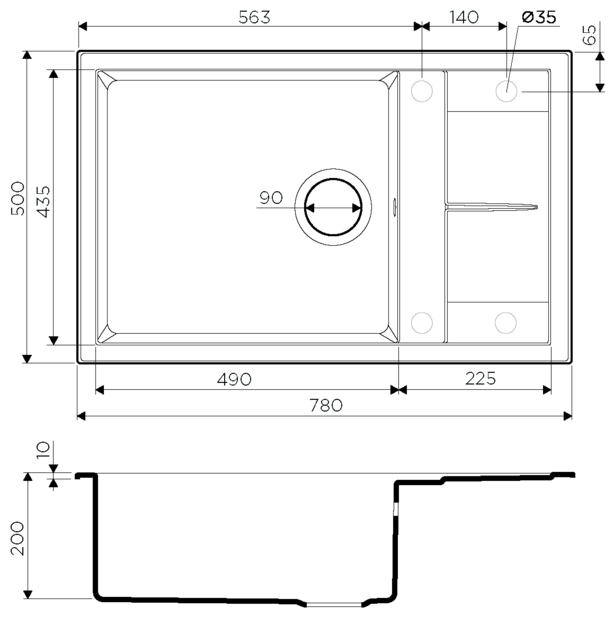 Кухонная мойка Omoikiri Sumi 78-LB-BE ваниль 4993720 - фото №10